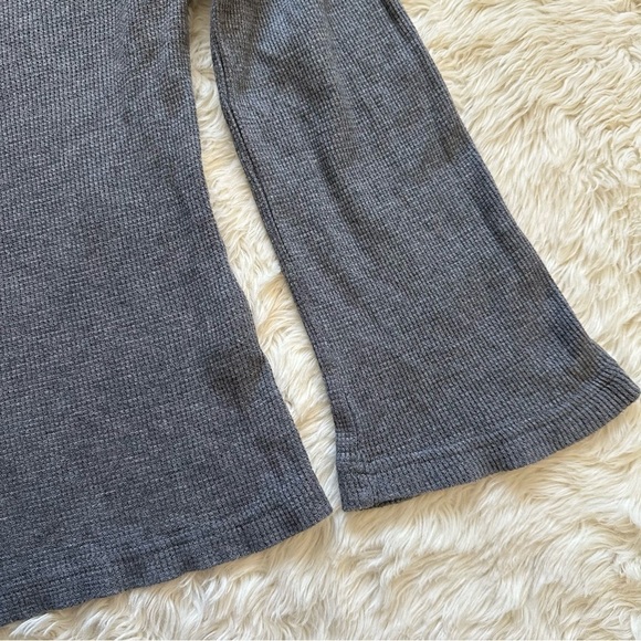 Madewell Top Heathered Thermal Henley Tee Long Sleeve Gray M - Picture 6 of 11